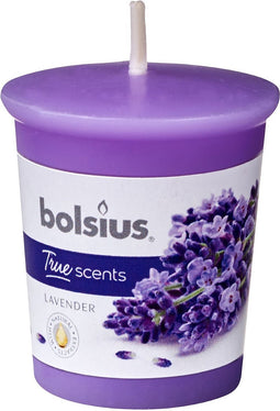 Bolsius Geurkaars Geurvotive rond 53/45 Treu Scents Lavendel 3 stuks!