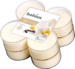 Bolsius Maxi Waxinelichtjes True Scents Vanille 8 Stuks