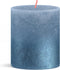 Bolsius - Rustiek stompkaars - Fading metallic - 80/68 - 1 Stuk Sky Blue + Blue