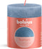 Bolsius - Rustiek stompkaars - Fading metallic - 80/68 - 1 Stuk Sky Blue + Blue