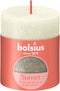 Bolsius - Rustiek stompkaars - Fading metallic - 80/68 - 1 Stuk - Soft Pearl + Champagne