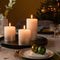 Bolsius - Rustiek stompkaars - Fading metallic - 80/68 - 1 Stuk - Soft Pearl + Champagne