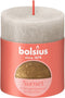 Bolsius - Rustiek stompkaars - Fading metallic - 80/68 - 1 Stuk - Sandy Grey + Gold
