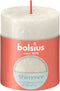 Bolsius Rustiek Stompkaars Hoogte 8 cm - Ø68 mm Shimmer Ivory