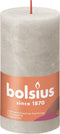 Bolsius - Rustieke Kaars - 4 Stuks - Licht Grijs - 13cm