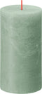 Bolsius Shine Collection Rustiek stompkaars 13 cm / Ø7 cm Jade Green
