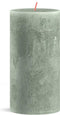 Bolsius Shine Collection Rustiek stompkaars 13 cm / Ø7 cm Jade Green