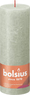 Bolsius Stompkaars Foggy Green Ø68 mm - Hoogte 19 cm - Lichtgrijs/Groen - 85 branduren