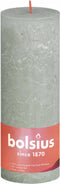 Bolsius Stompkaars Foggy Green Ø68 mm - Hoogte 19 cm - Lichtgrijs/Groen - 85 branduren