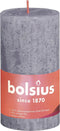 Bolsius Stompkaars Frosted Lavender Ø68 mm - Hoogte 13 cm - Grijs/Lavendel - 60 Branduren