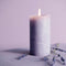 Bolsius Stompkaars Frosted Lavender Ø68 mm - Hoogte 8 cm - Grijs/Lavendel - 35 Branduren
