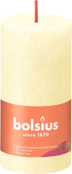 Bolsius Stompkaars Rustiek Butter Yellow - 10 cm / ø 5 cm