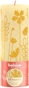 Bolsius Stompkaars Rustiek Print Butter Yellow - 19 cm / ø 7 cm
