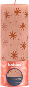 Bolsius Stompkaars Rustiek Print Creamy Caramel - 19 cm / ø 7 cm