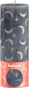 Bolsius Stompkaars Rustiek Print Slate Blue - 19 cm / ø 7 cm