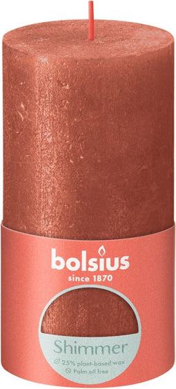 Bolsius Stompkaars Shimmer Amber - 13 cm / Ø7 cm