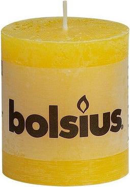 Bolsius Stompkaars Stompkaars 80/68 rustiek Geel - paasdecoratie