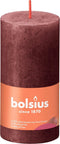 Bolsius Stompkaars Velvet Red Ø50 mm - Hoogte 10 cm - Donkerrood - 30 branduren