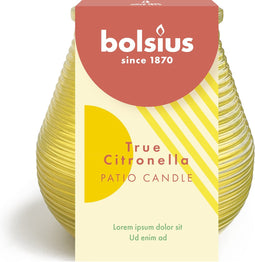Bolsius - True Citronella - Patio candle - 94/91 - Geel