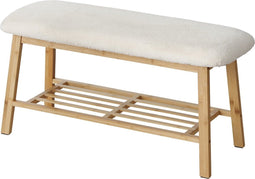Boltze Bank Benja bamboe 45 cm hoog x 90 cm lang met plateau