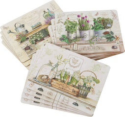 Boltze Jardo Placemat set van 4 assorti MDF met kurk