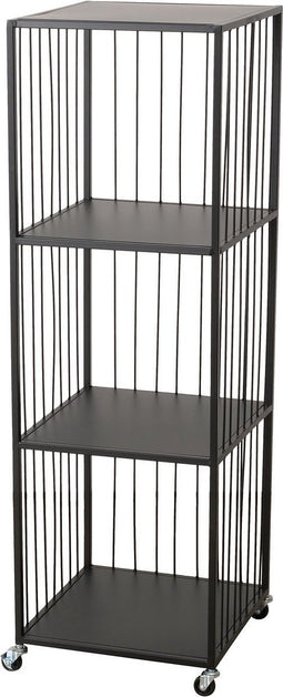 Boltze Stellingkast Cindy metaal zwart 119 cm hoog