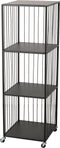 Boltze Stellingkast Cindy metaal zwart 119 cm hoog