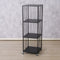 Boltze Stellingkast Cindy metaal zwart 119 cm hoog