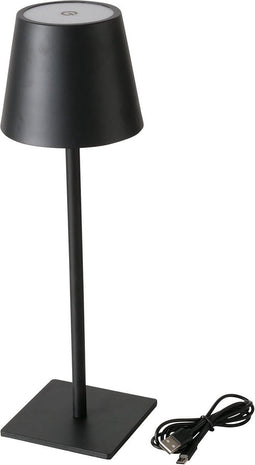 Boltze tafellamp Tendo zwart metaal 35 cm hoog oplaadbaar