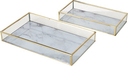 Boltze tray set Franziska RVS - goudkleurig