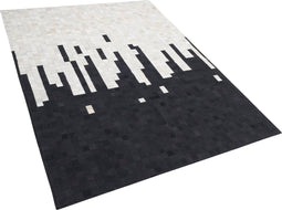 BOLU - Laagpolig vloerkleed - Wit - 160 x 230 cm - Koeienhuid leer