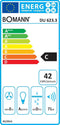 Bomann DU 623.3 IX -Afzuigkap 204,9 m³/uur - Muurmontage- Roestvrijstaal.