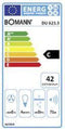 Bomann DU 623.3 IX -Afzuigkap 204,9 m³/uur - Muurmontage- Roestvrijstaal.