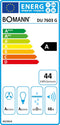 Bomann DU 7603 G afzuigkap met 4 kleuren LED verlichting 607m3
