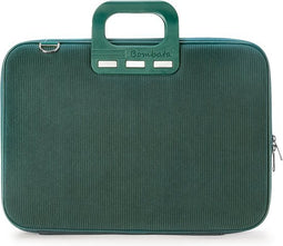 Bombata 15 tot 16 inch Laptoptas 'Velluto' - 15.6 inch / 16 inch - Ribfluweel Stof - Groen