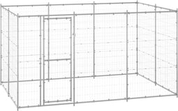 vidaXL - Hondenkennel - 7,26 - m² - gegalvaniseerd - staal