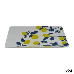 Snackdienblad La Mediterránea Citroen 20 x 13 x 2 cm (24 Stuks)