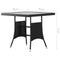 vidaXL - Tuintafel - 80x80x74 - cm - poly - rattan - zwart