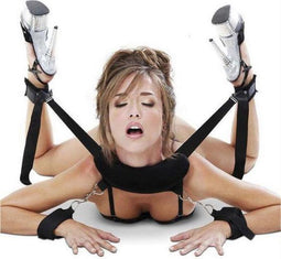 Bondage set voor op bed - model kikker houding - Erotische bondage set