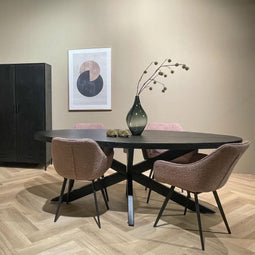 Eetkamerstoel Luca Boucle Vintage Pink