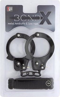 BondX metalen en liefdes touw (3m) - handboeien
