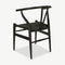 Bone Wooden Dining Chair, Black