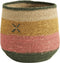 Bonheur du Jour Bohemian bloempot/geweven mandje van zeegras - Ø17x16cm - Croix Corail
