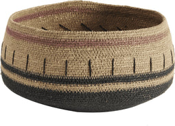 Bonheur du Jour Bohemian bloempot/geweven mandje van zeegras - Ø27x14cm - Multi