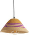 Bonheur du Jour Hanglamp Bell Bohemian gevlochten hanglamp in sea rush - Ø32xH15cm - Violet