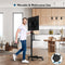 BONTEC - Mobiele TV-Standaard - 23-55 inch - Verstelbare Hoogte - Laptopplank