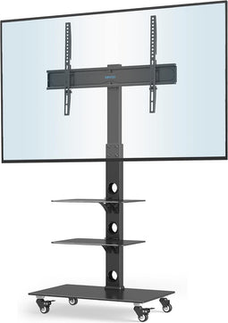 BONTEC - TV-Standaard met Wielen - 30-70 Inch - Tot 40 kg - 6 Hoogteaanpassingen - MAX VESA 600x400mm