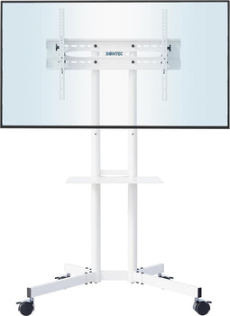 BONTEC TV-standaard met Wielen - Verstelbare TV-trolley