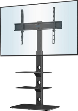 BONTEC Universele Vloer TV Standaard - Geschikt voor 30"-70" TVs - Draaibaar en Hoogte Verstelbaar