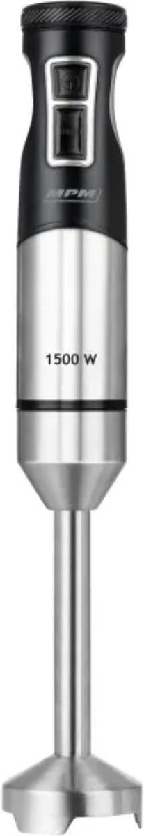 MPM RVS Staafmixer - 1500W met Snelheidsregeling en Turbofunctie - Zwart